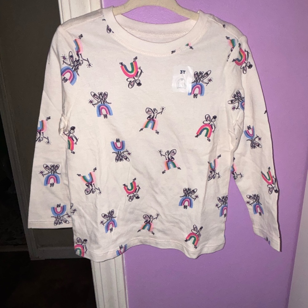 Old Navy - Long Sleeve Shirt with Rainbow fairy Print : 3t